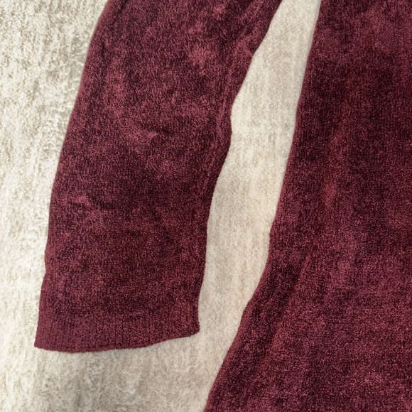J Jill Large burgundy tunic sweater Cream - Picture 3 of 6